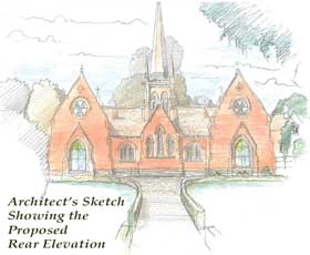 Architect's sketch of proposed rear elevation. Select the image to see a larger view
